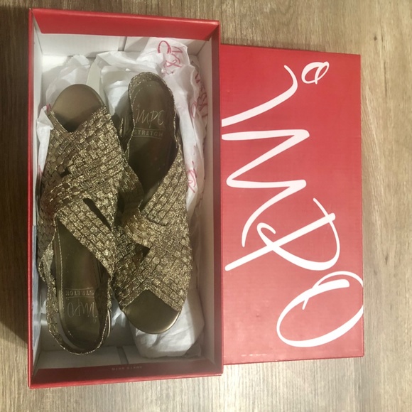 Impo Sandals bronze wedges Sz. 6 1/2 - Picture 2 of 8